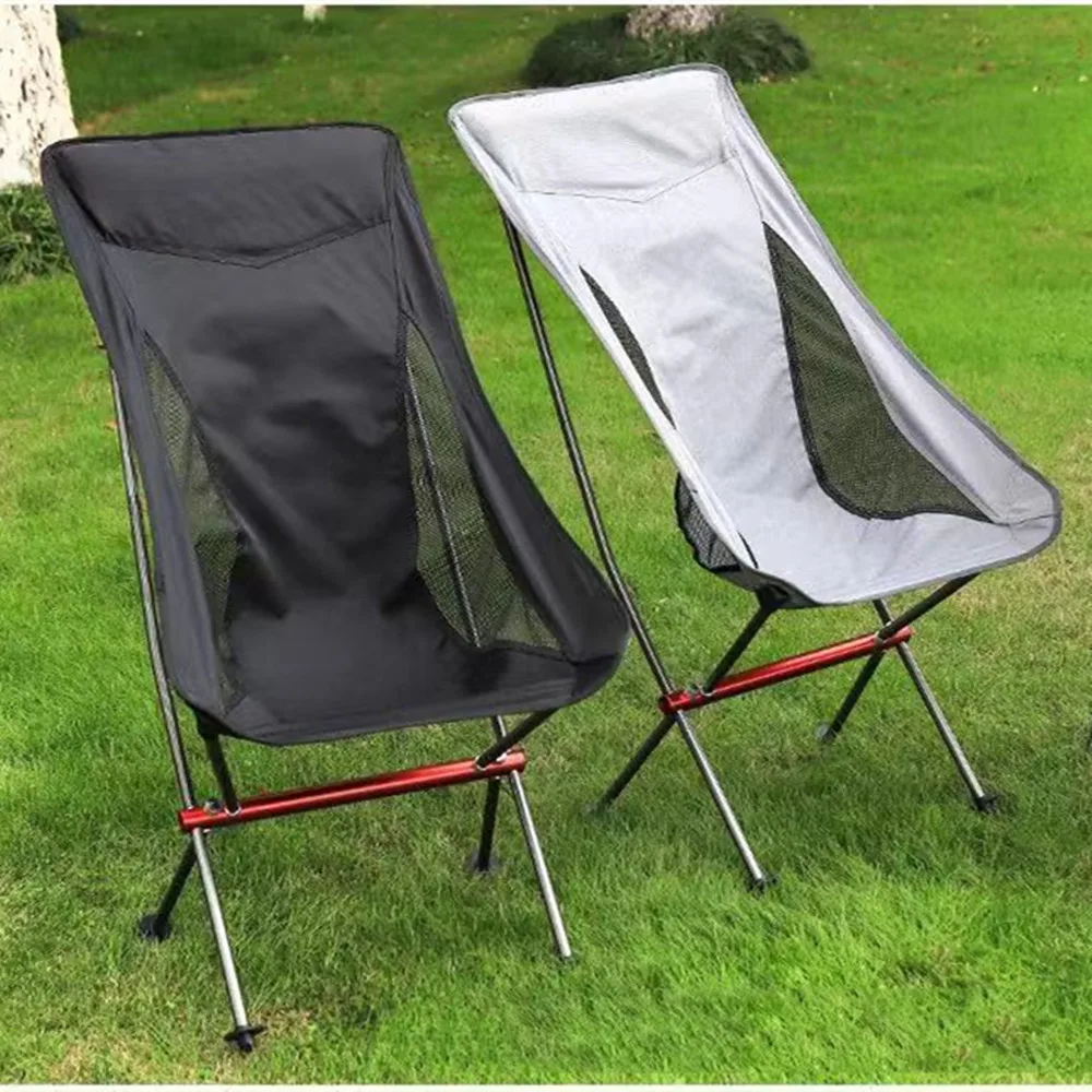 
Foldable Outdoors Fishing Camping Beach Chairs Heavy Duty Lawn Chair with Soft Foam Pad Camp Chair 
