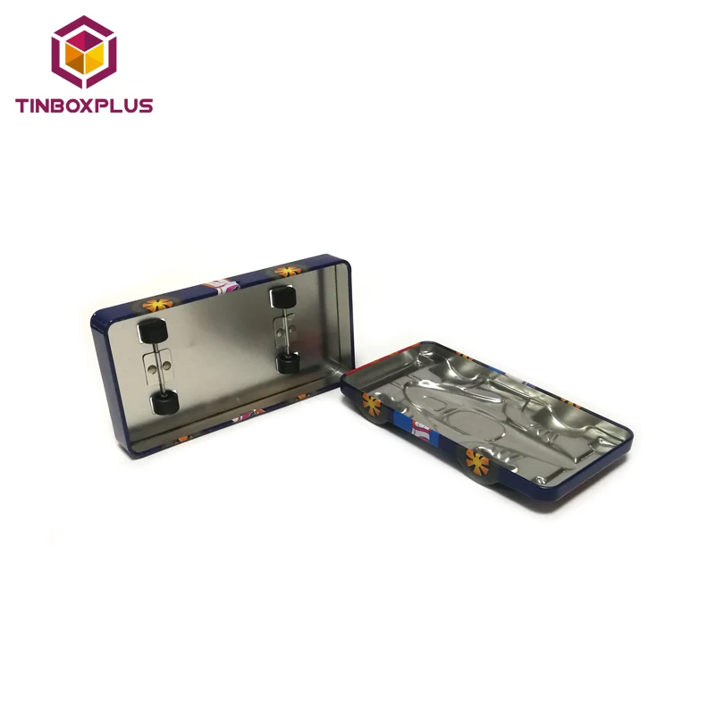 Fashion Design Handsome Special F1 Race Car Shaped Tin Box For Child Gift