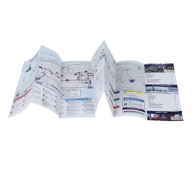 Custom product catalog promotional color page folding printing customization