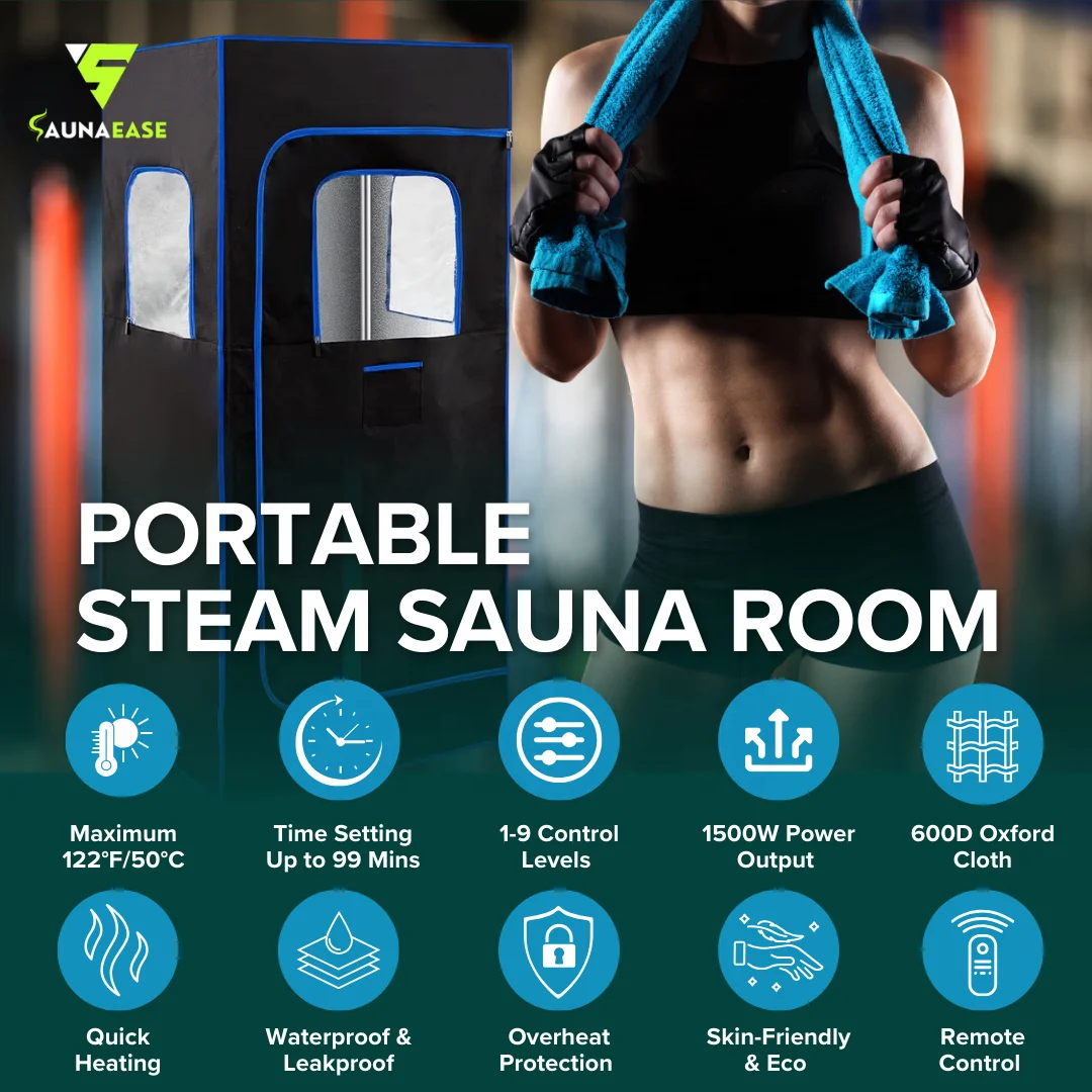 Portable Garden Sauna for Outdoor Use Fast Heating with 600D Oxford Cloth & Aluminum Heat Retention