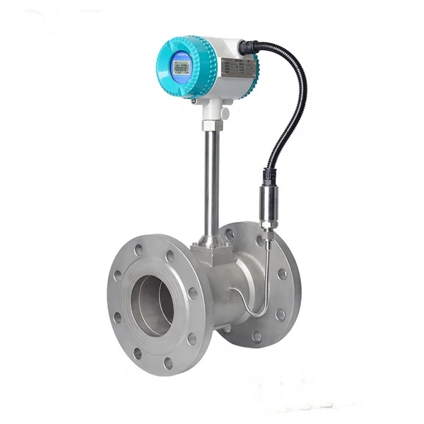 DN100 Temp. And Press. Data Fixing Flowmeter Vortex Gas Flow Meter Calibration meters