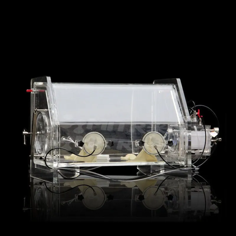 Acrylic plexiglass vacuum transparent hermetically isolated dust-proof inert gas glove box for Sale
