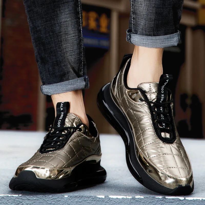 Waterproof Casual Shoose Men Classic Running Sneakers Fashion Pu Upper Keep Warm Winter Shoes For Men