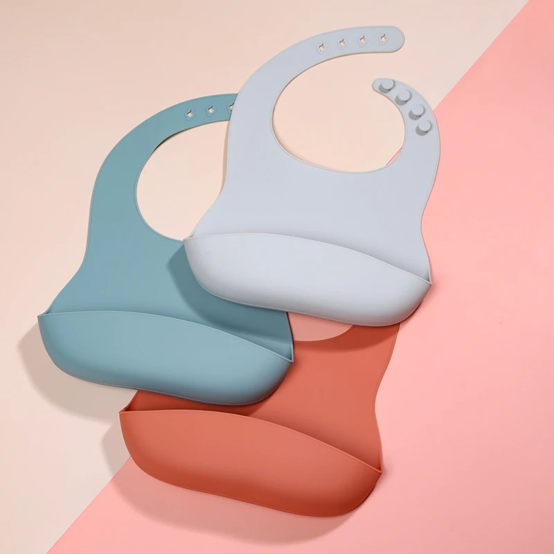 
Promotional colorful baby cheap infant bibs silicone baby bibs set 