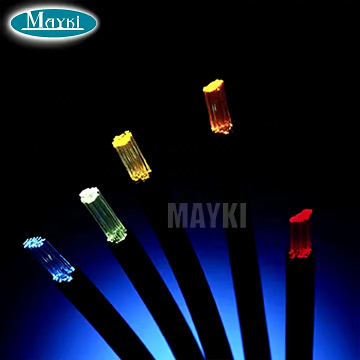 Mitsubishi fiber optic end glow 25*0.75mm fiber optic cable black jacket fiber optic light