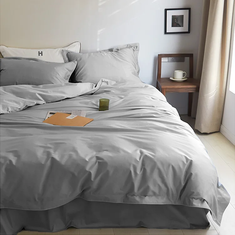 Luxury Wholesale 300 Thread Count Percale Twin Queen King Size Bed Linen Sheet Set 100% Organic Cotton Bedding Set