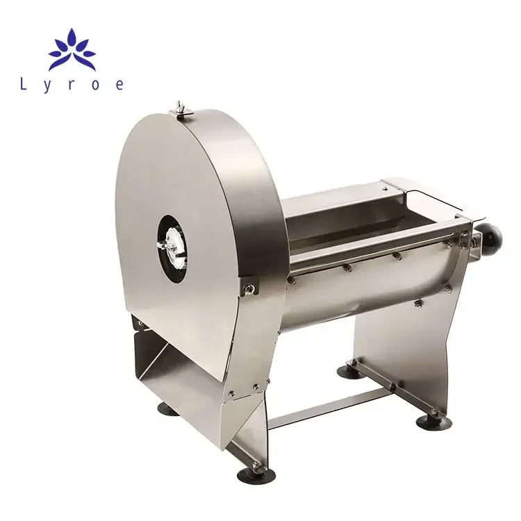 LYROE Commercial Restaurant Manual Semi-Automatic Stainless Steel Vegetable Potato Strips Slicer Cutter Slicing Machine