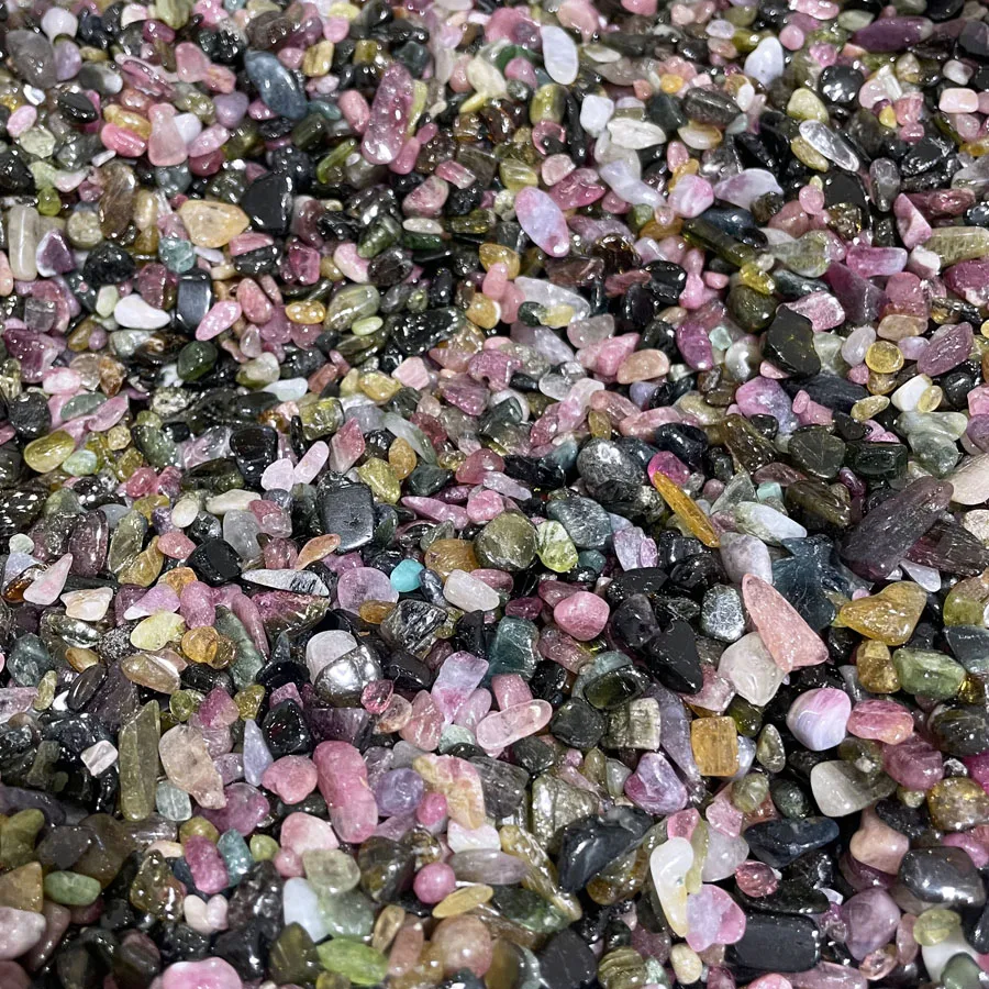 Wholesale Natural Rainbow Tourmaline Gravel Stone Tourmaline Chips