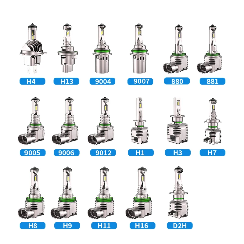 Car Headlight Bulb H4 LED H7 H8 H9 HB3 H11 LED HB4 H27 9005 9006 880 881 8000LM Extremely Bright 6000K Motor Auto Fog Lamp