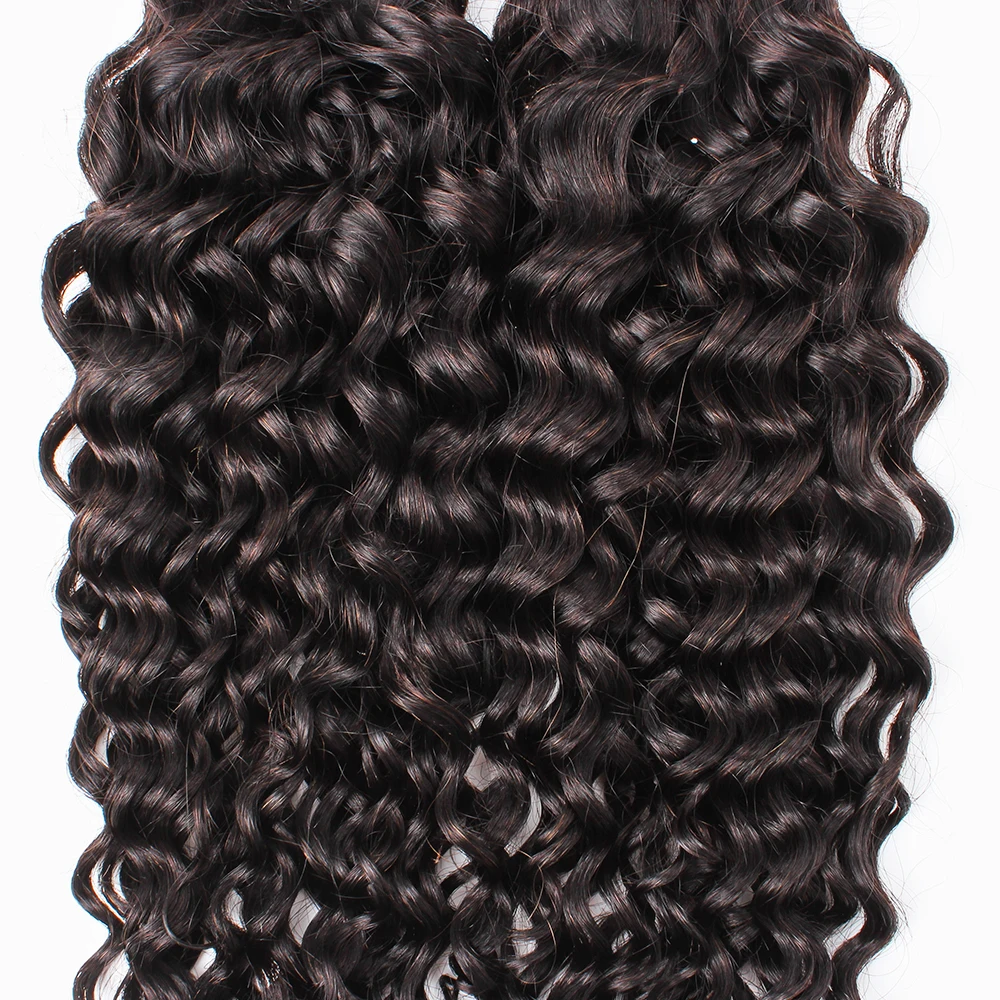 10A Remy Virgin Human Hair Brazilian 18 Inch Weave Weft Extension Wet And Wavy Water Wave Curl Bundles