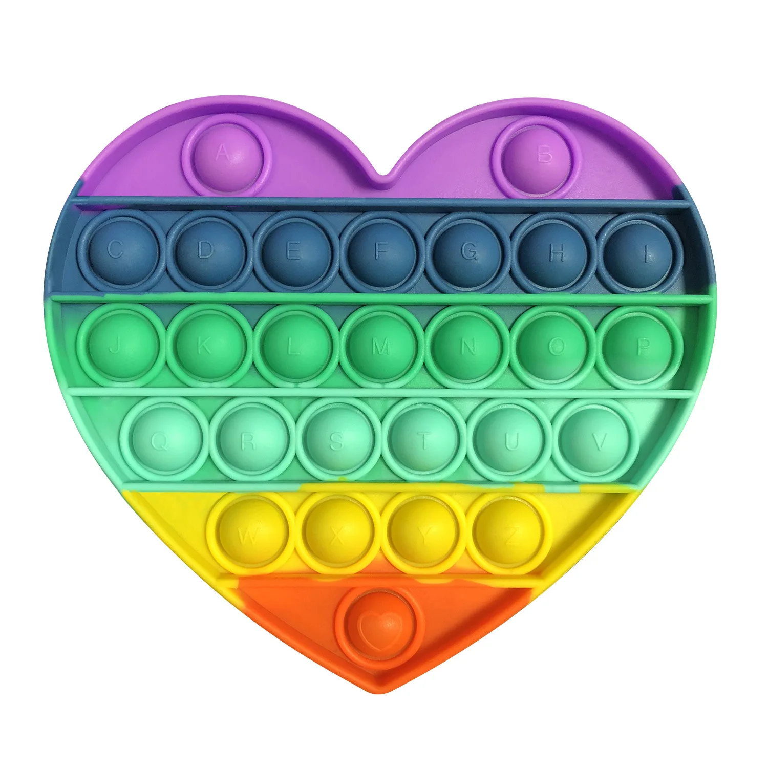 100Pcs Christmas Squeeze Stress Relief Fidget Toys For Kids Silicone Bubble Fidgeted Popper Sensory Push Pops Fidgeting Toy