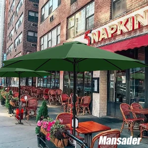 Factory price  beach umbrella with tassels large beach umbrella wooden beach umbrellas garden