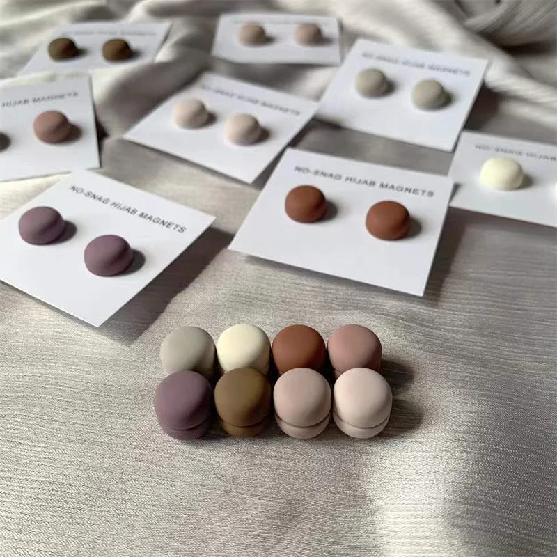 29 Colors Circle Hijab Magnet Brooch Accessory Magnetic Brooch Luxury Pin Hijab Pins Magnet Brooches Magnet Metail Pin Wholesale