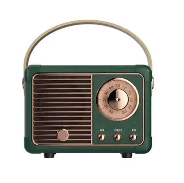 Retro Outdoor Wireless Speaker Bass Mini Bluetooth Speaker  with fm Radio TF Card/USB Flash Disk