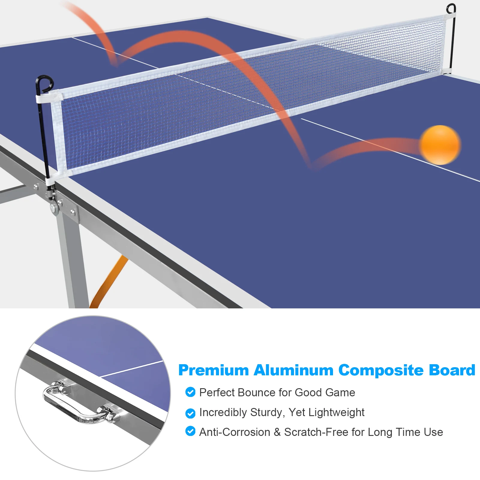 MINI Table Tennis Table Fold Up  Sturdy Thickened Custom Logo Gym Equipment PING-PONG Desk