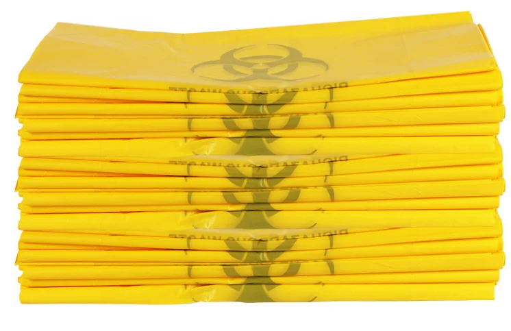 High quality PE degradable disposable waterproof recyclable various clinical bio medical garbage bags