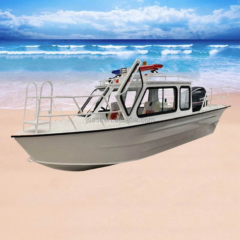 Customized Speedboat aluminum alloy boat GPS map V type 5-8 meter passengers sofa kitchen toilet bathroom fiberglass yacht motor