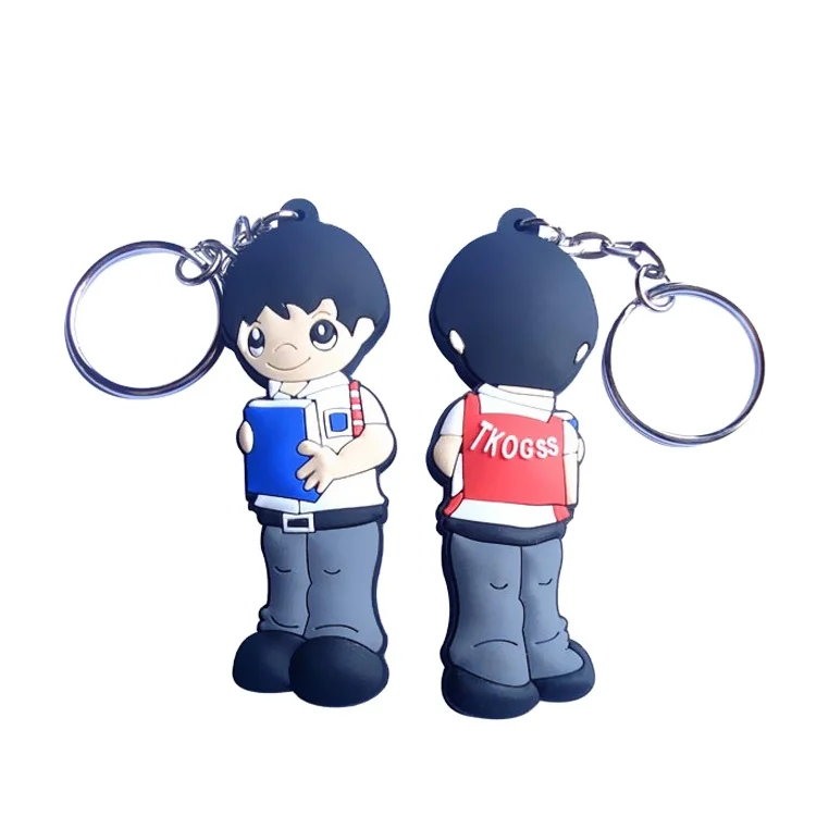 Factory Custom 3d soft PVC chain keychain