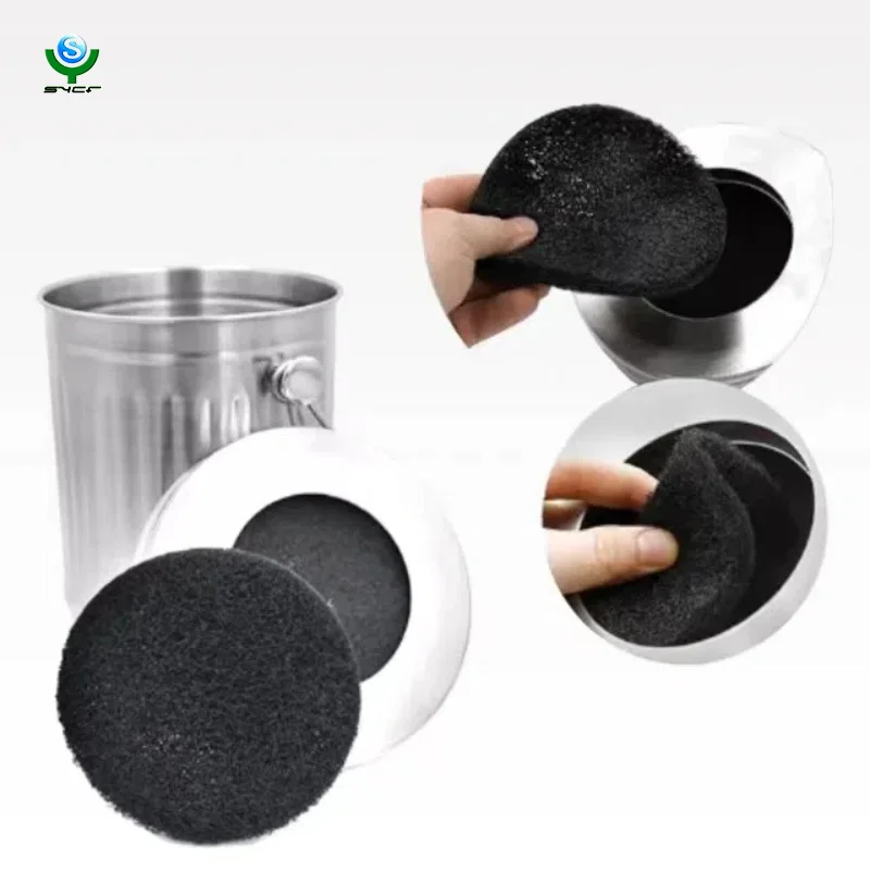 Compost Crock - Activated Carbon Filters for Compost Bucket Control Kitchen Odors Round