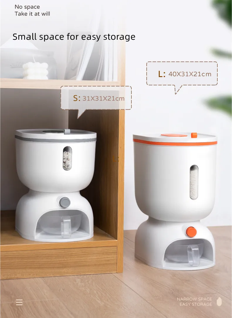 airtight plastic grain cereal food dispensers box rice storage container containers dispenser with  measuring Cup