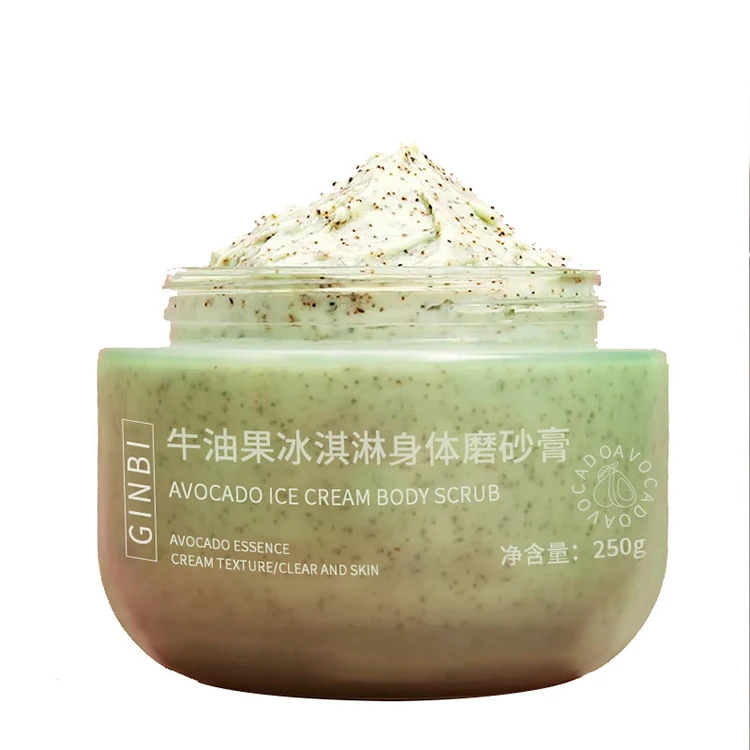 Wholesale Private Label Skin Care Exfoliating Face Body Scrub Brightening Deep Cleaning Sugar Avocado Body Scrub