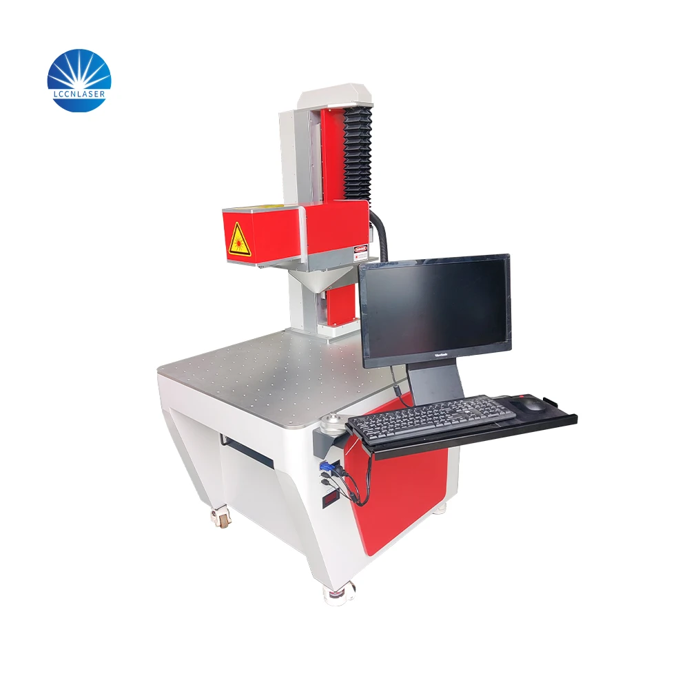 CN laser factory  3D glass Laser tube dynamic co2 laser marking machine for cutting paper card / leather / jeans