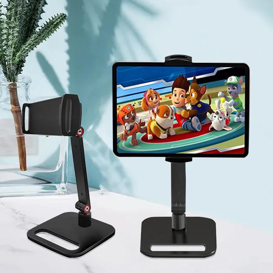 Double arm design flexible swivel adjustable desktop tablet stand aluminium foldable phone stand