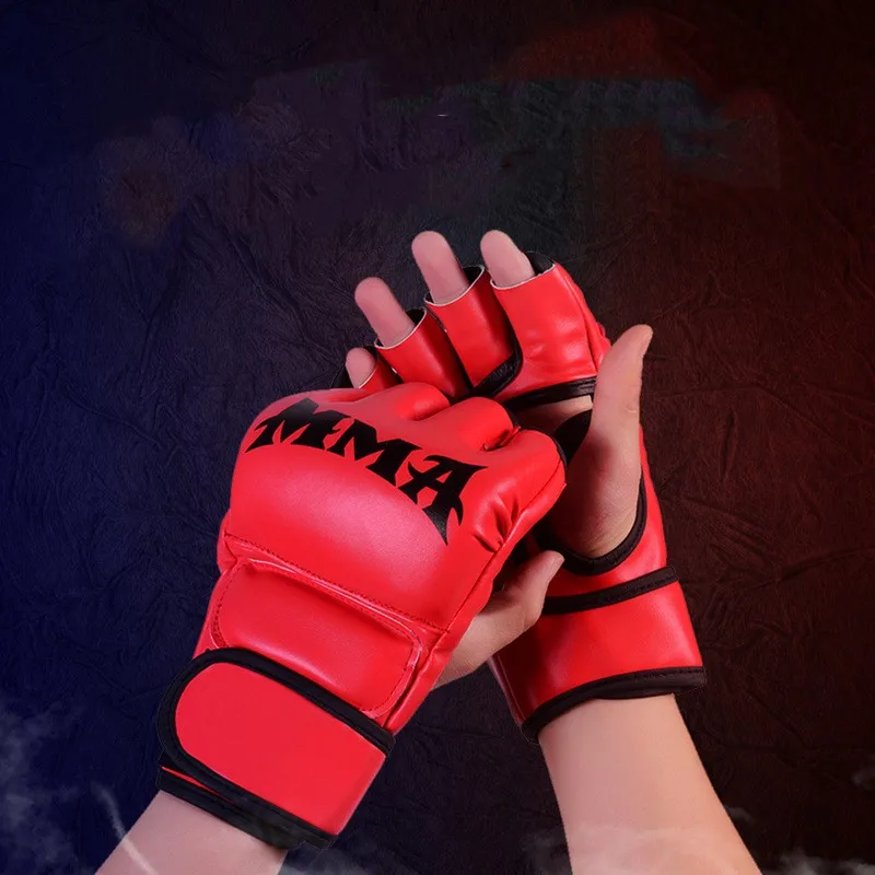Hot Sale Gloves Half Finger Sandboxing Thickened Adult Gloves Punching Gag Punching Music Boxing Machine Boxing Gloves