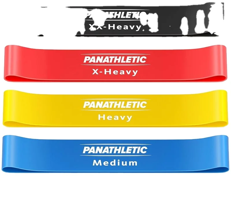 T305 natural rubber resistance hip bands set exercise rubber  loop band with nylon bag Gym Workout Exercise Bands Sets