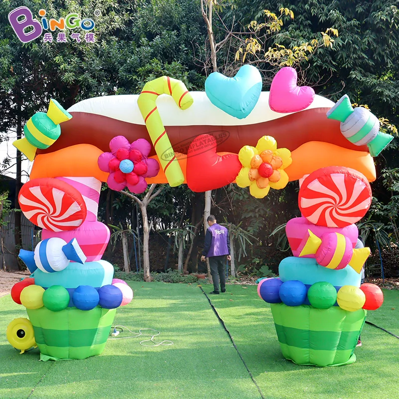 Custom Design Inflatable Arch For Event Wedding Party Decoration Fancy Advertising Entrance Blow Up Colorful Candy Archway Sport