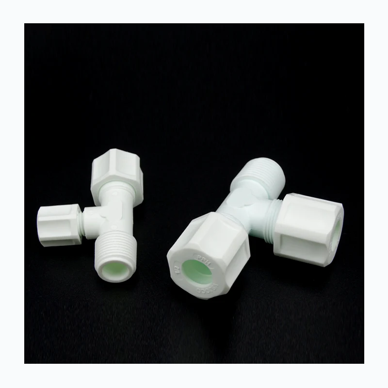 Plastic female connectors pp male run tees male connector straight union 3 way elbow pipe fittings