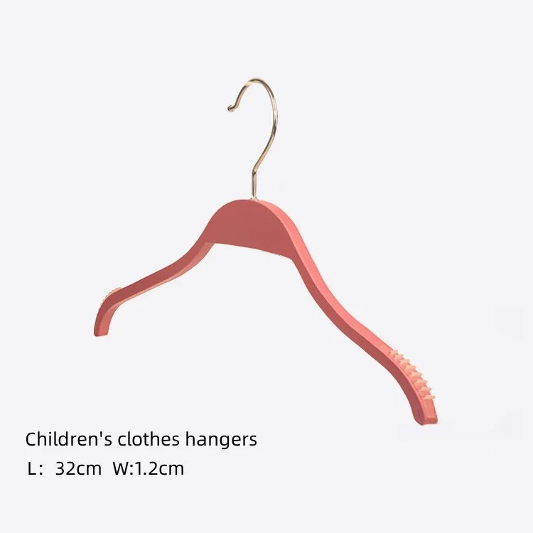 Lavinia Pink Plywood Laminated Wooden Clothes Hangers for Coats Shirts Suit Bentwood Hangers of Nature Style For Garment Display