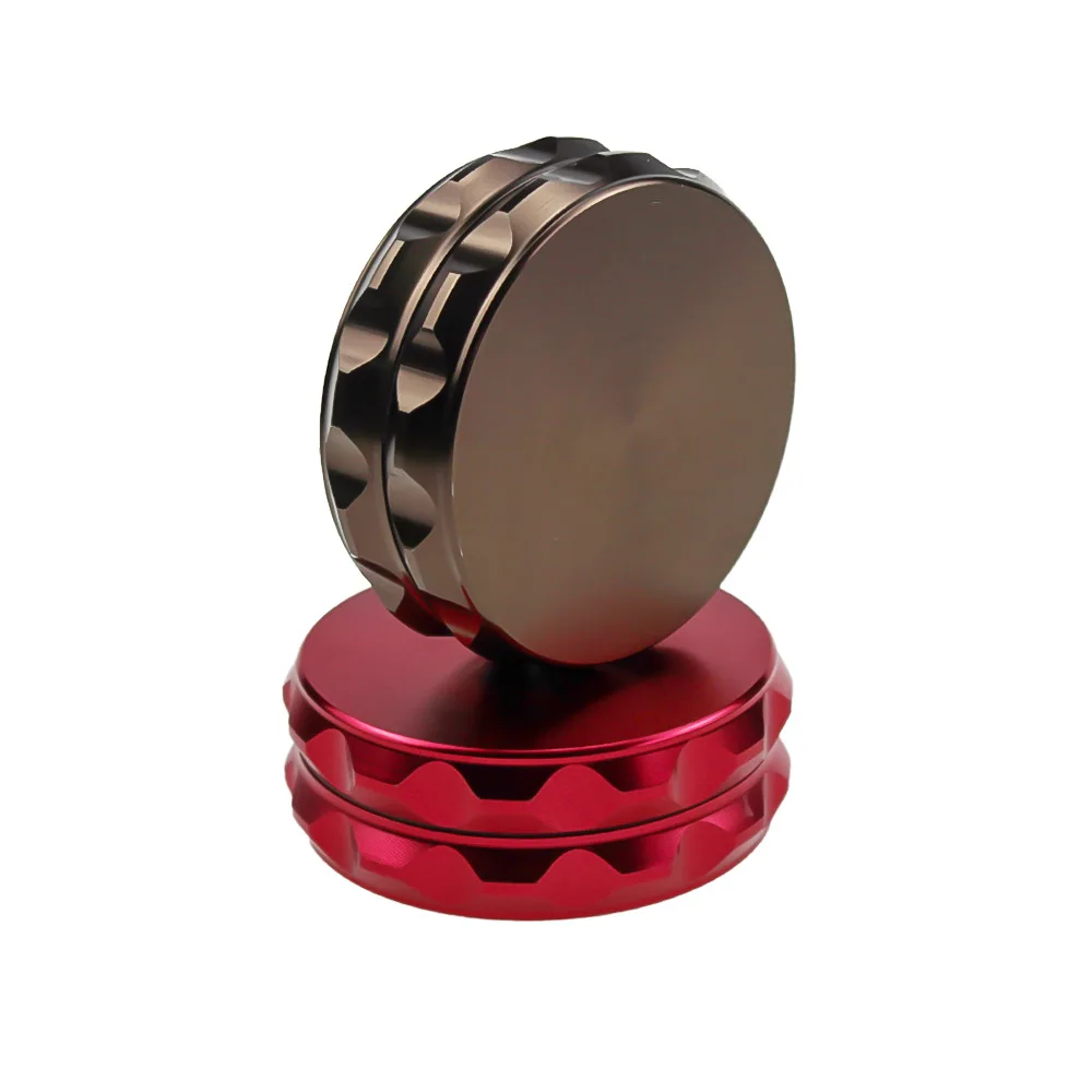 55mm 63mm 75mm  OEM Custom logo metal Dry aluminum herbal crusher smoking 4 layers tobacco herb grinder