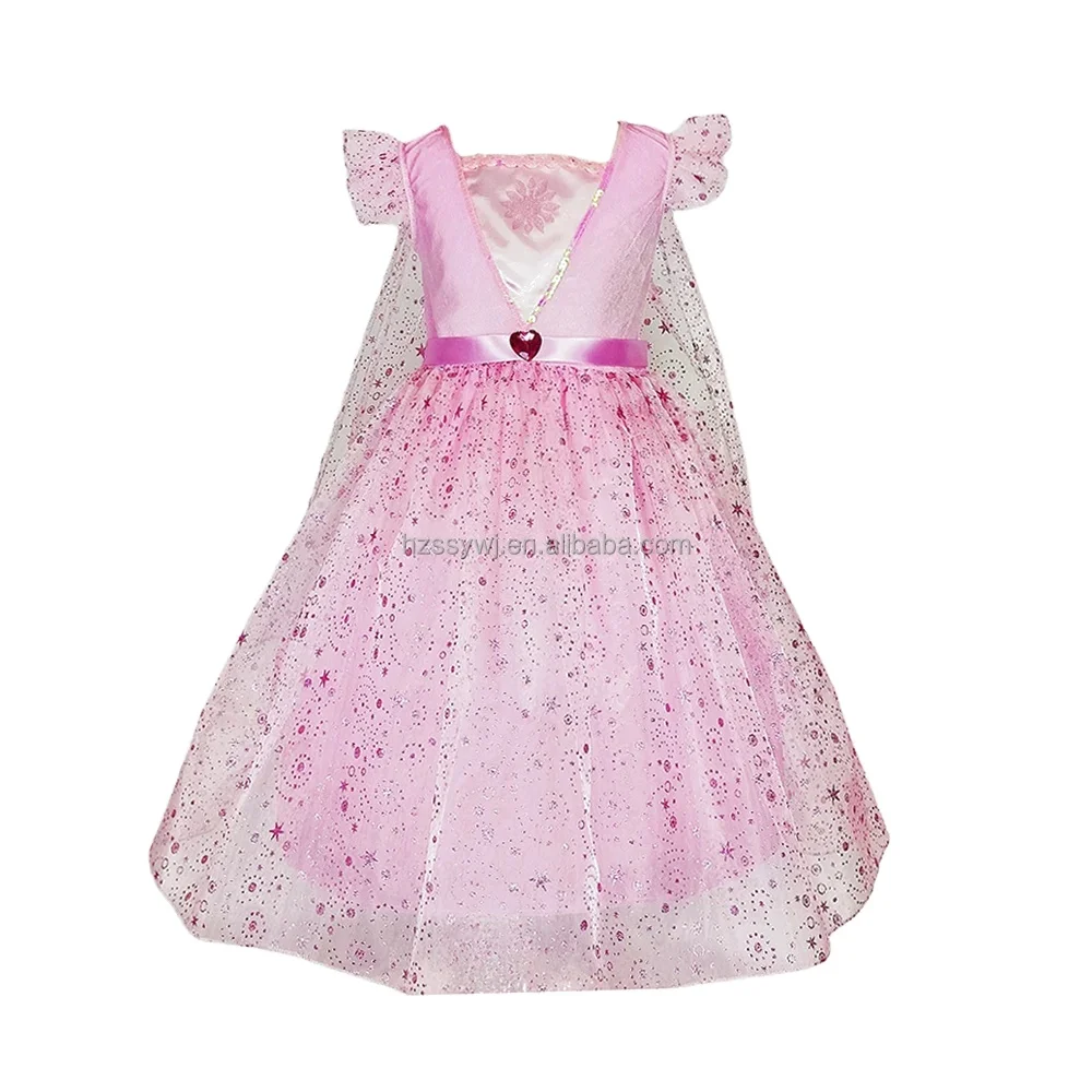 Costume of the Best Children Dresses 10 to 12 Girl Pink Girls Princess Dress With Accessories