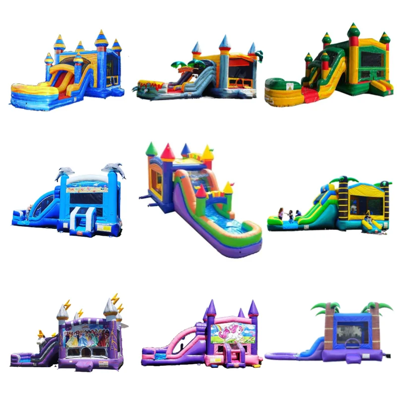 Commercial Inflatable Paw Jumping Patrols Bouncer Castle Jumper Bounce House Combo Castle Park Dry Slide