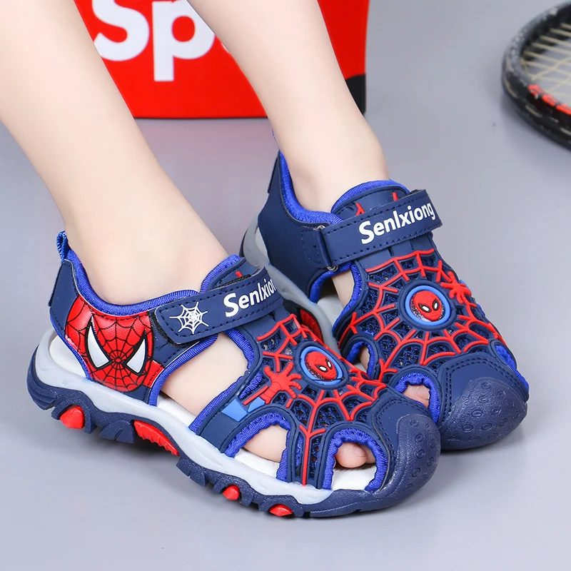 Brand New Summer Children Beach Boys Sandals Spiderman Kids Shoes Closed Toe Arch Support Sport Sandals for Boys