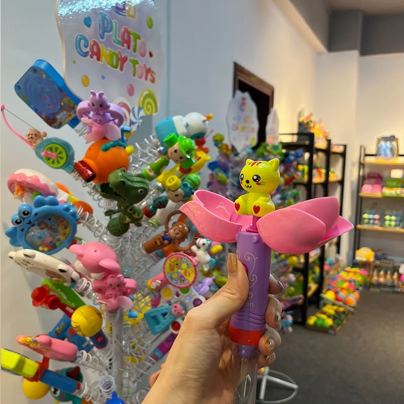 Tube and toys candy metal racks store selling various styles mix tree Halal candy