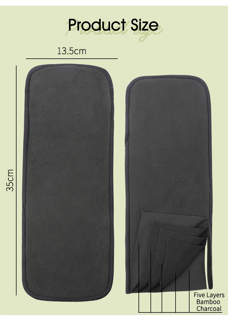 EASYMOM Organic Bamboo Charcoal Cloth Diaper Insert Washable and Affordable Essential for Baby Care OEM accept