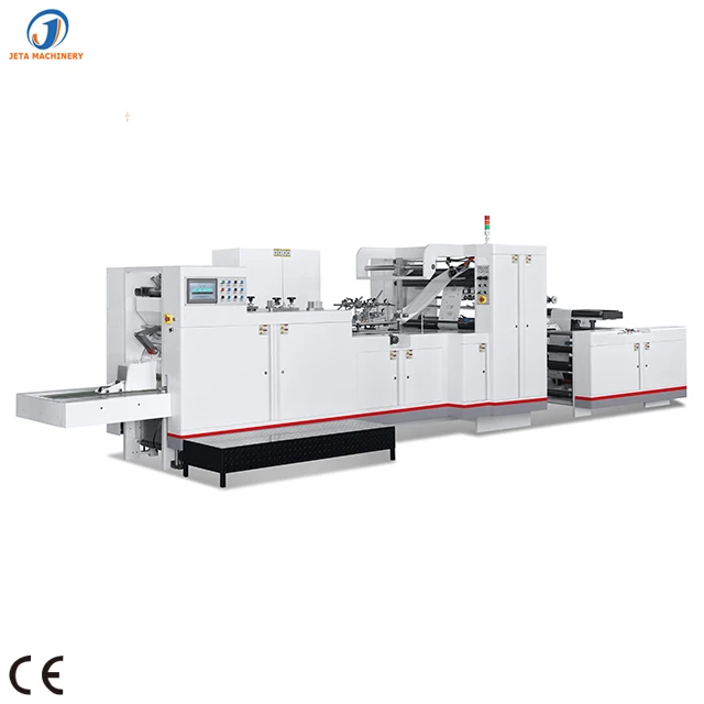 [JT-HY270]CE certificated full automatic machine making paper bag production line V bottom paper shopping bag making machine