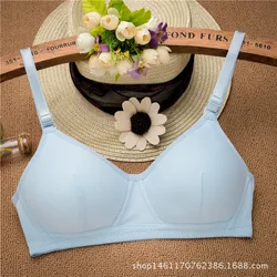 Wholesale Custom Students Solid Wireless Adjustable Soft Push Up Women Cotton Bra