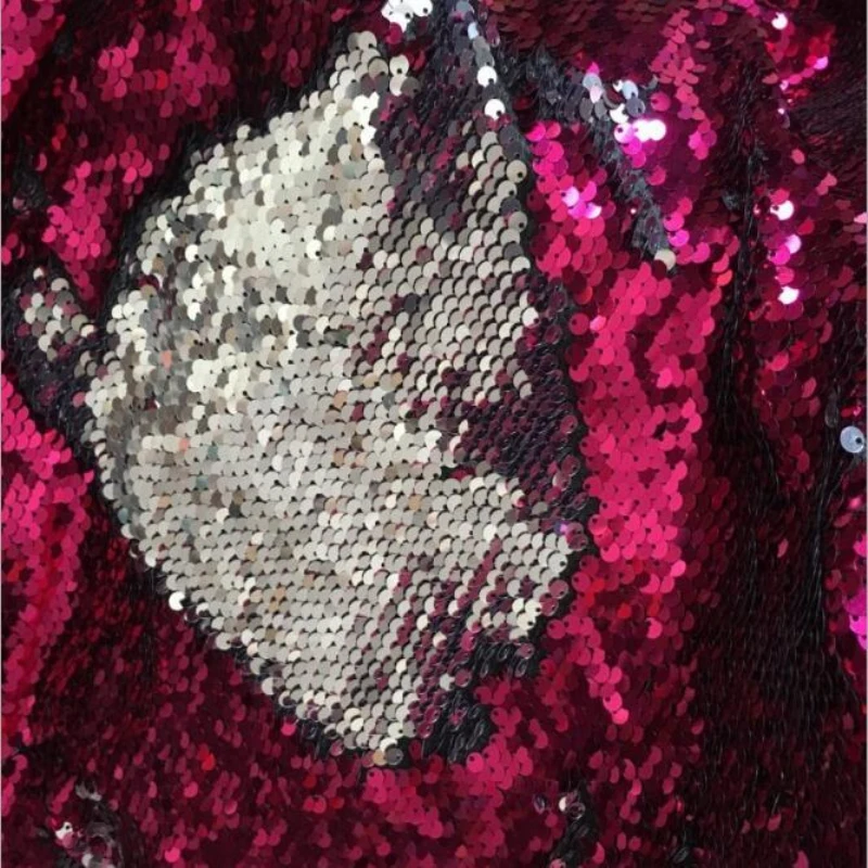 stretch sequin fabric reversible