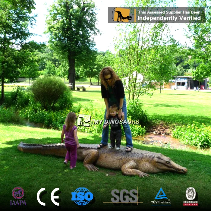 MYDINO Zoo Park Handmade 3D Fiberglass Crocodile Sculpture
