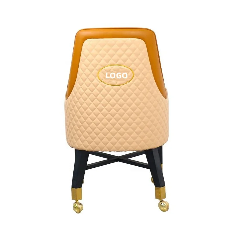 Bar Chair Luxury VIP Baccarat Comfortable Armchair Padded Seat Embroidery Logo Adjustable Poker Gaming Casino Chair With Rolls
