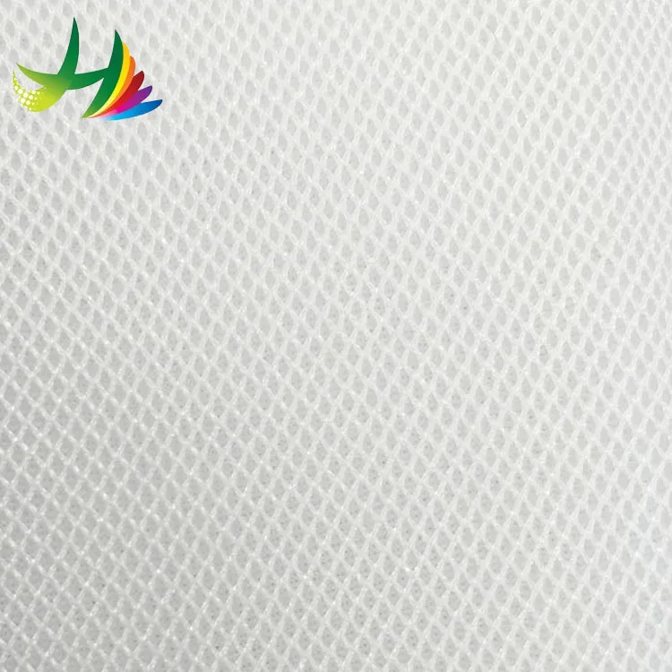Recycled White Polyester 3D Air Spacer Sandwich Mesh Fabric For Sports Shoes