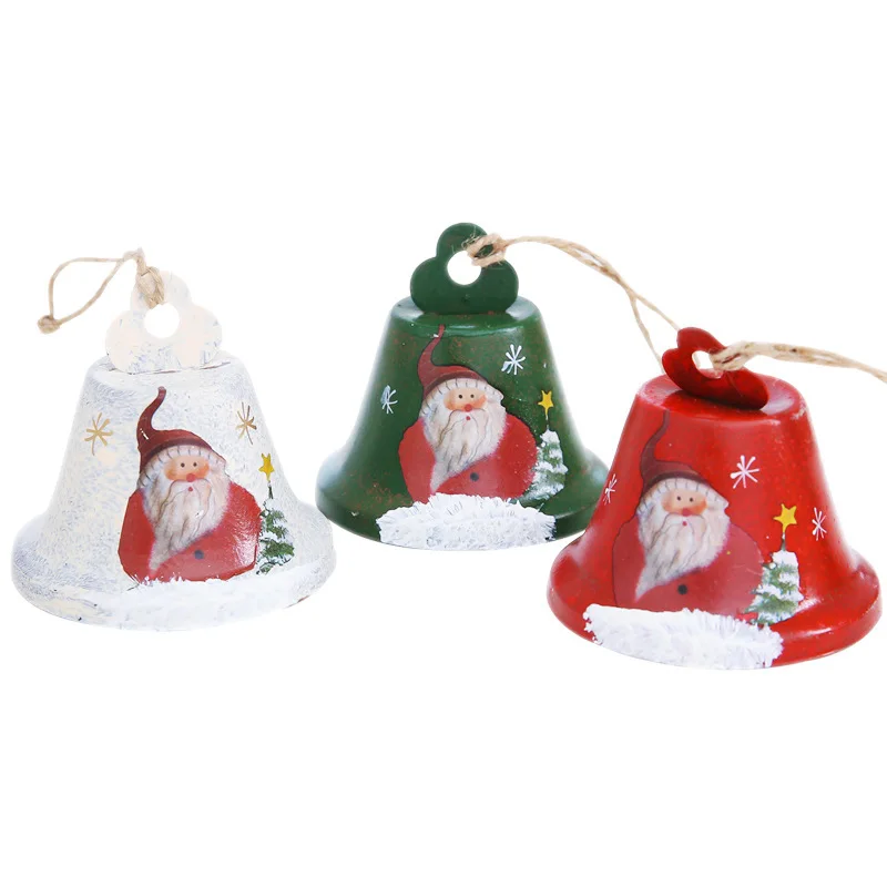 Christmas Bell Christmas Decoration Tree Decoration Pendant Creative New Product Hemp Rope Doll Old Man Snowman Bell Pendant