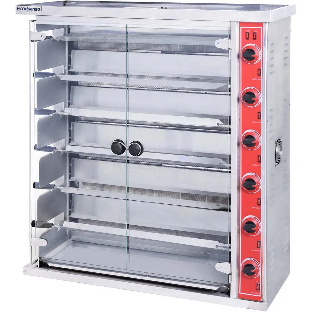 3-Rod/6-Rod/9-Rod Electric/gas Chicken Rotisserie Oven commercial Wholesale Price Rotary Roast Duck Oven