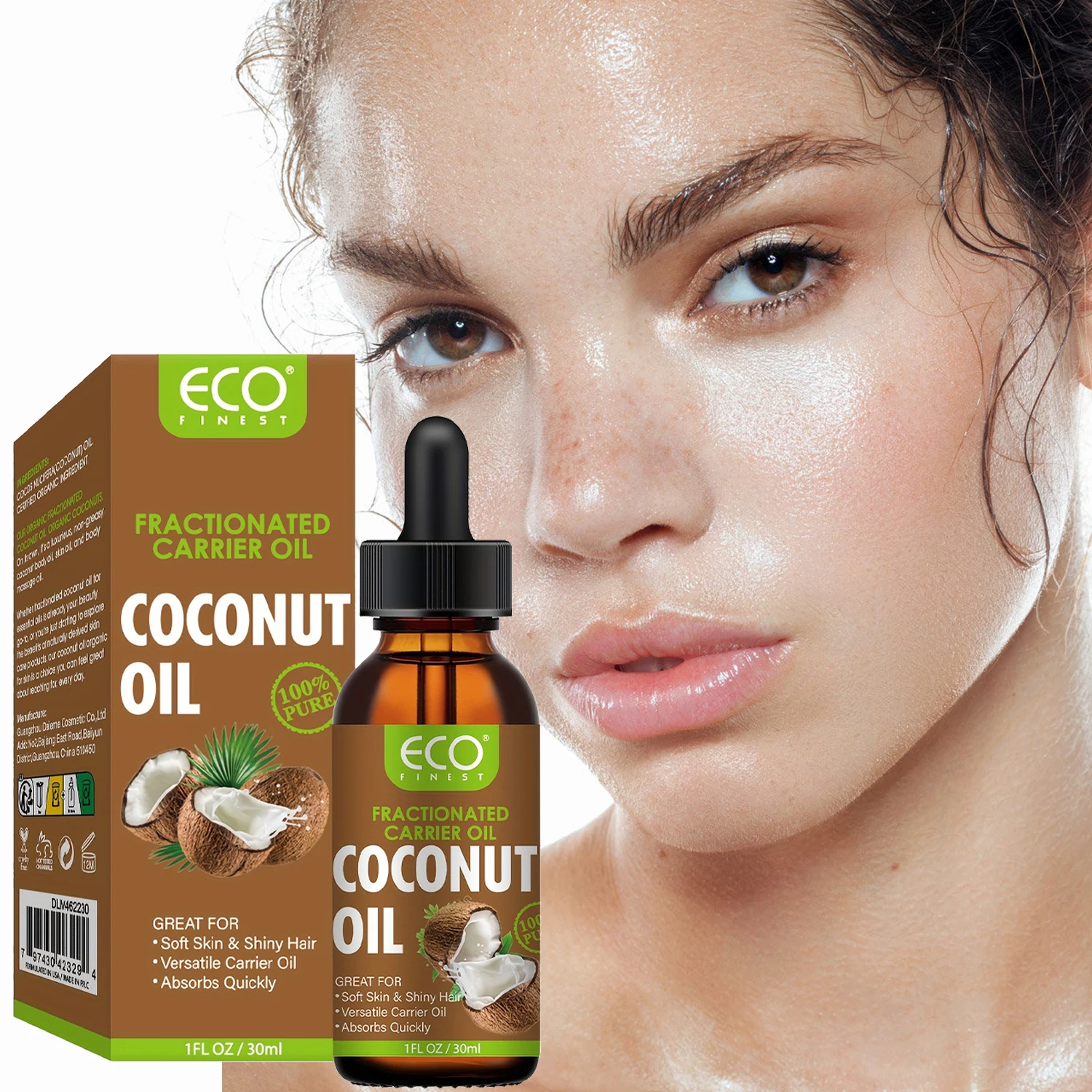 30ml 100% Pure Moisturizing Coconut Oil for body and skin care