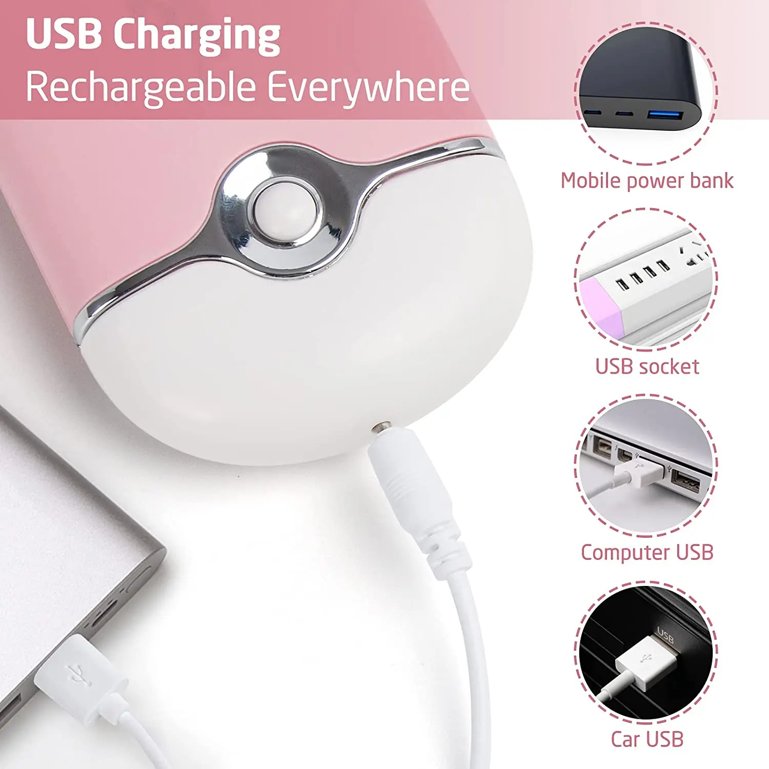 RTS1 Hot Selling Portable Usb Rechargeable Fan Private Label Nail Eyelash Fan Dryer Women Mini Travel Eyelashes Fan