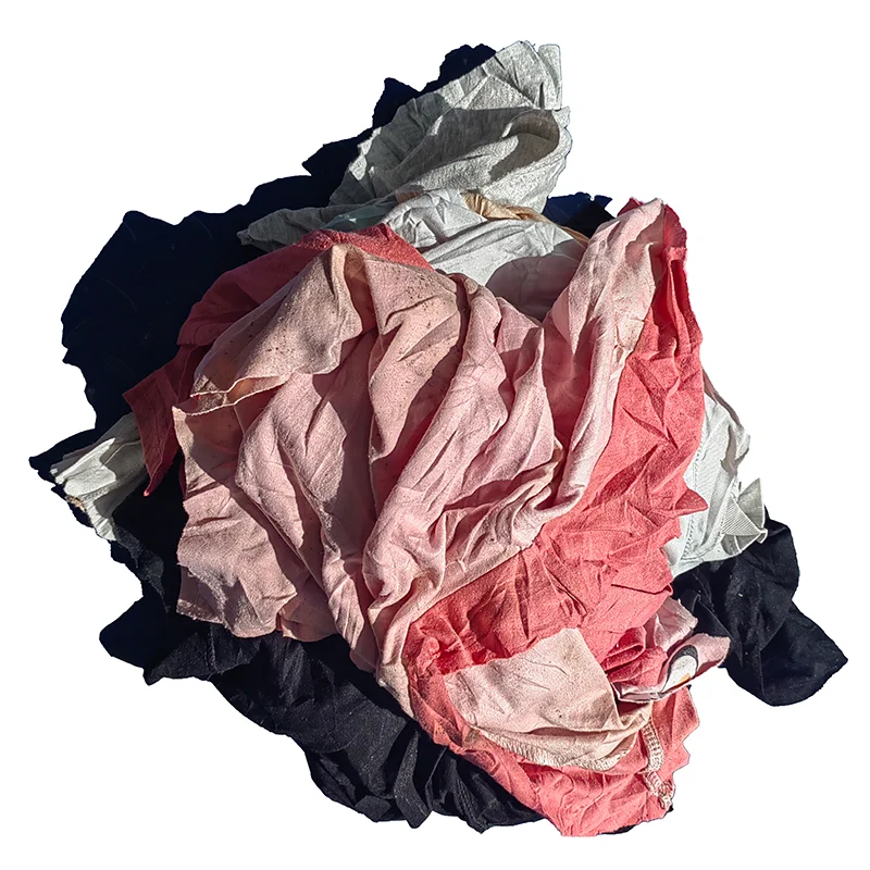 100% recycled Wiping Cloth Used Cotton Textile Waste Cotton Wiping Rags 100kg Bag Wiping Rags tshirt rags