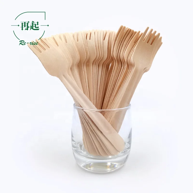 Хит продаж 2021, сделано в Китае, Далянь, экологически чистые биоразлагаемые вилки из березовой древесины за один раз